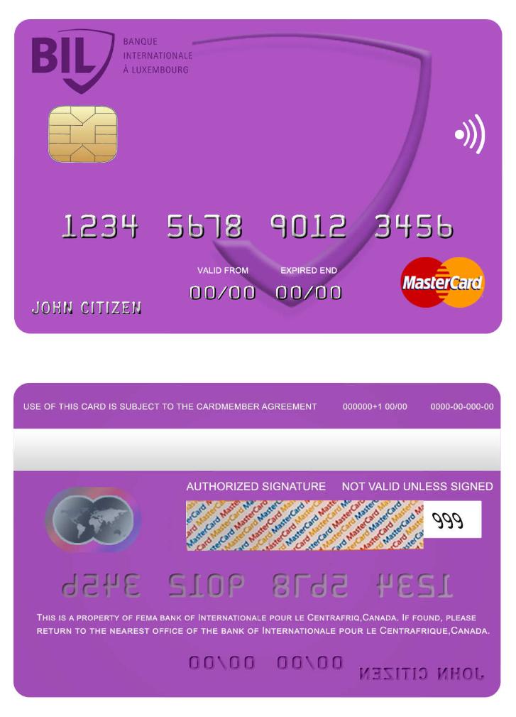Canada Internationale pour le Centrafrique bank mastercard